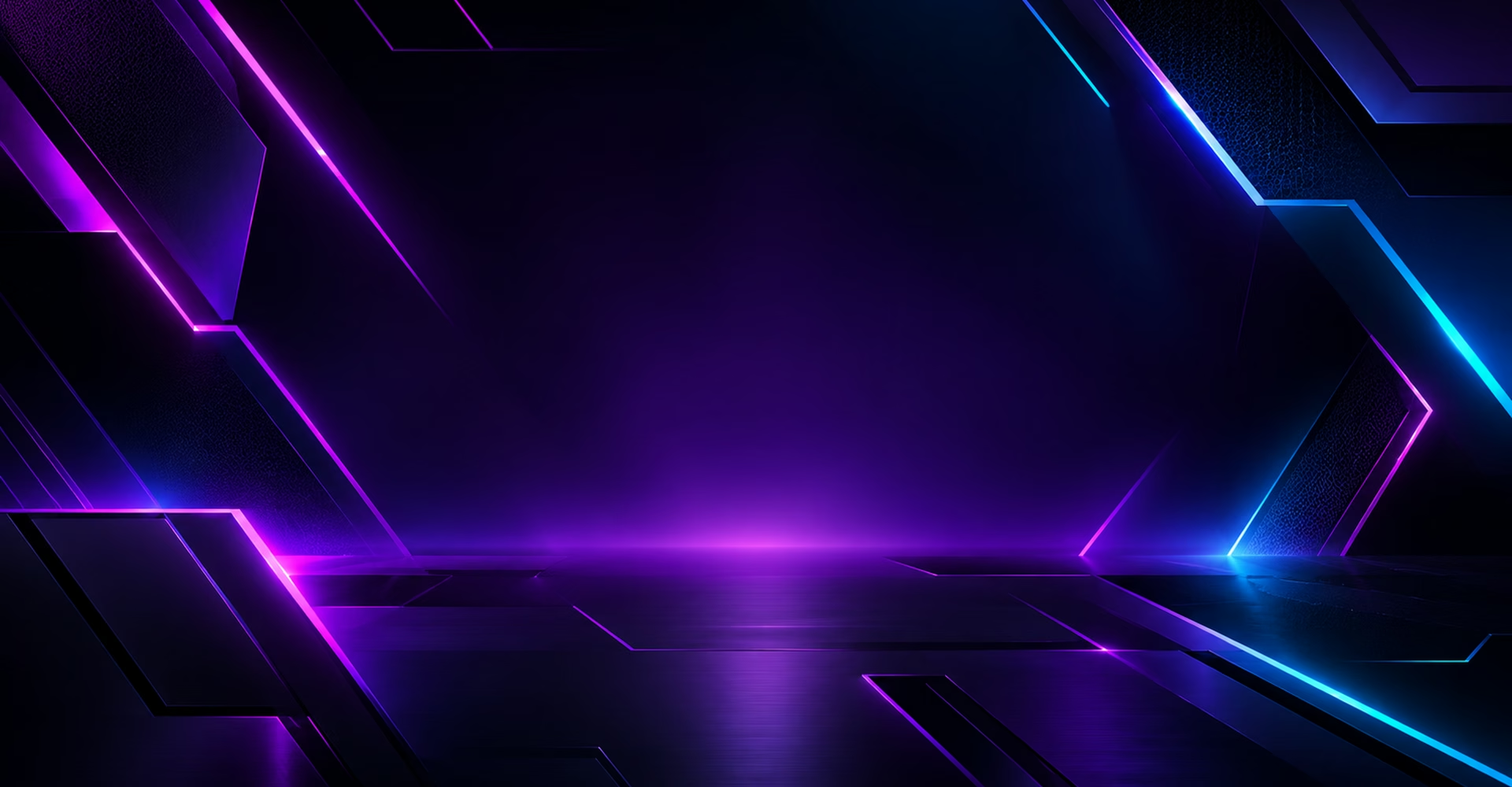Composición abstracta de videojuegos en tonos azules y violetas